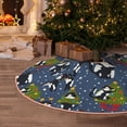 thumbnail image 5 of Fotbe Festive Cats and Trees Pattern Christmas Tree Skirt, Tree Skirts Plush Christmas Decorations, Christmas Tree Skirts Xmas Decorations Holiday Party Decor-48", 5 of 6