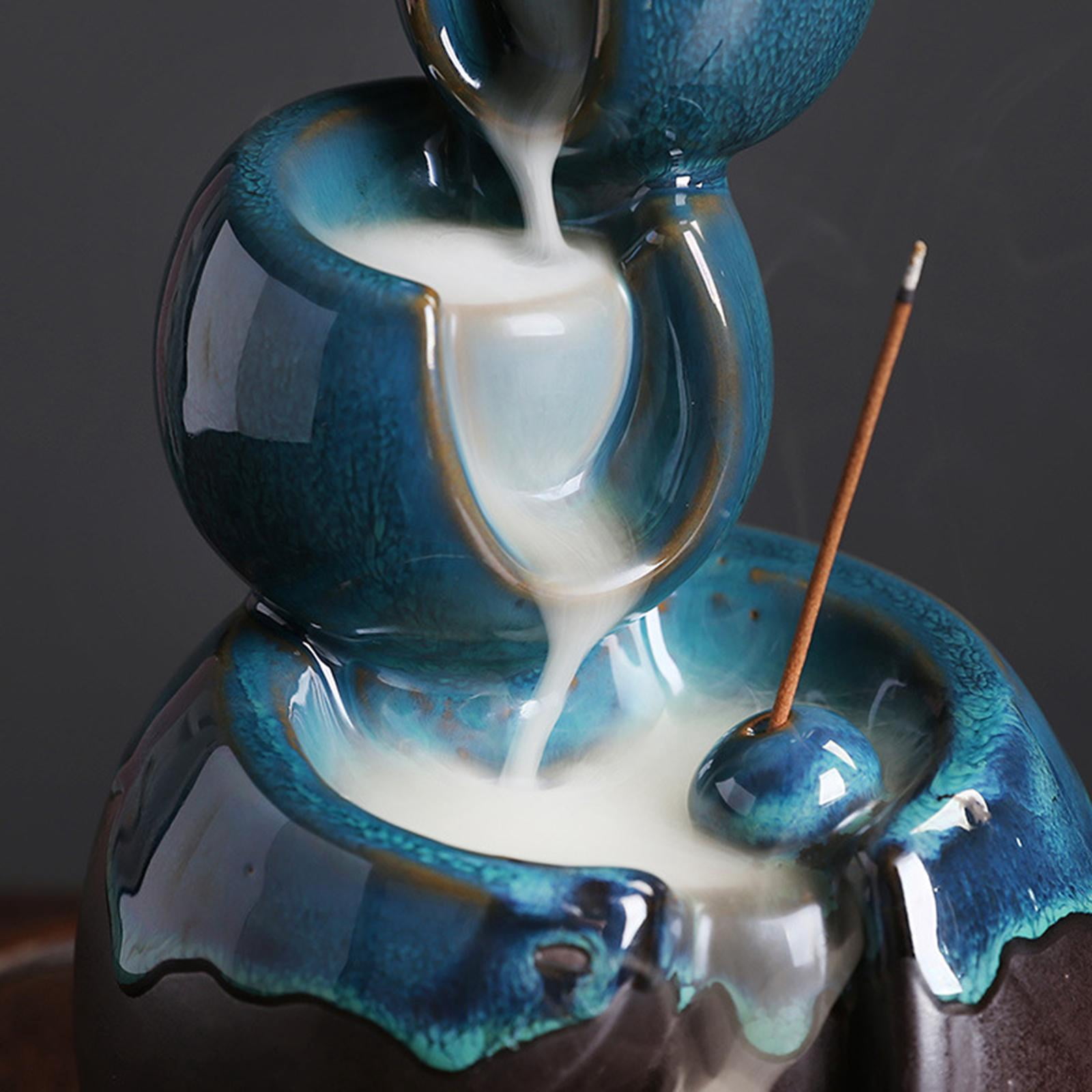 WLPZXP Backflow Incense Burner Waterfall Incense Cone Holder Craft Ornaments for Indoor