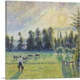 thumbnail image 1 of ARTCANVAS Pasture Sunset Eragny 1890 Canvas Art Print by Camille Pissarro - Size: 12" x 12" (0.75" Deep), 1 of 9