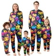 thumbnail image 1 of Xinhuaya Matching Halloween Pajamas Family Onesies 2023, Family Colorful Pumpkin Print Zip Up Jumpsuits Holiday Pajamas Sets, 1 of 6