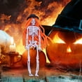 thumbnail image 4 of PATLOLLAV Halloween Skeleton Hanging Decoration,6 Inch Small Skeleton with Long Hair and Hat Full Body Skeleton Hanging Ornament,Plastic Skeletons for Graveyard Haunted Home Props Decor, 4 of 5