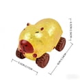 thumbnail image 3 of Jouet Fidget Capybara Déformable / Voiture à Rétrofriction à 4 Roues / Jouet Sensoriel Anti-Stress pour Enfants et Adultes / Jeu de Compression et de Glissement / Ornement de Bureau pour la Maison, l'École Ou le Bureau, 3 of 5