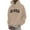 Beige, variant on MIASHUI Men's City Name Letter Print Hoodie Long Sleeve Pullover Drawstring Hood Casual Streetwear Top Blue,M