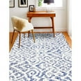 thumbnail image 6 of Bashian E110-GYBL-5X7.6-5673A 5 ft. x 7 ft. 6 in. Everek Transitional Polypropylene Machine Made Rectangle Area Rug, Grey & Blue, 6 of 6