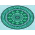 thumbnail image 1 of Ahgly Company Machine Washable Indoor Rectangle Transitional Turquoise Green Area Rugs, 5' x 8', 1 of 7
