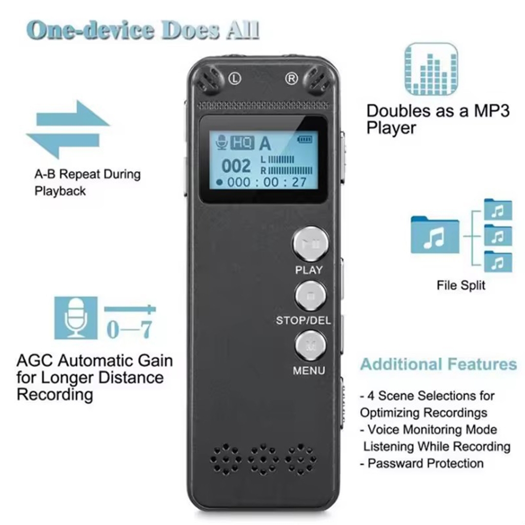 32G Digital Voice Recording Pen Convenient Sound Recorder for Interviews Lecture