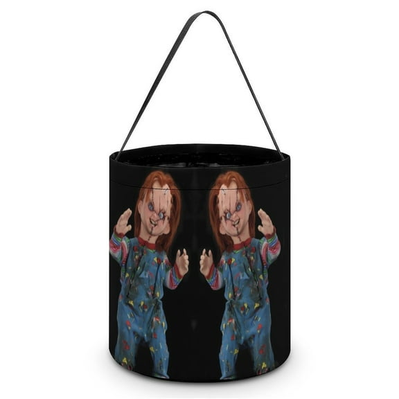 Chucky Halloween Candy Bag, Trick Or Treat Bags - Light Candy Buckets & Tote Bags for Halloween Parties