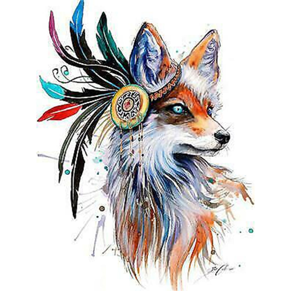 Fox Digital Canvas Handmade Colorful Acrylic Oil Painting Art Crafts A Walmart Com Walmart Com