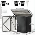 thumbnail image 3 of Outsunny Lockable Outdoor Trash Can Storage Shed for 2 Garbage Bins, 3 of 10