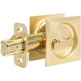 thumbnail image 3 of Stone Harbor Hardware Contemporary Square Pocket Door Lock, Privacy Function, 2-3/8" Backset, Satin Brass, 3 of 3