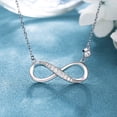 thumbnail image 3 of SFTING Necklace for Women Infinity Necklaces Silver 18K Plated Love Pendant Gifts for Women, 3 of 6