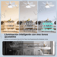 thumbnail image 3 of Ventilador de techo E27 85-265V 42cm con luz, incluye extensor y control remoto avanzado Xtellar blanco, 3 of 3