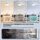 thumbnail image 3 of Ventilador de techo E27 85-265V 42cm con luz, incluye extensor y control remoto avanzado Xtellar blanco, 3 of 3