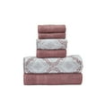 thumbnail image 2 of Modern Threads Capri Jacquard 6-Piece Adult Cotton Bath Towel Set, Rosewood, 2 of 4