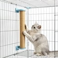 thumbnail image 4 of Cififendec Cage Mount Sisal Cat Scratching Post, 11.81"×2.36", Hanging Vertical Nail Trim Toy for Bunny Kitten Claw Sharpening Behavior Control, 4 of 5