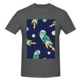 thumbnail image 4 of Bingfone Astronaut Dinosaur And Space Men'S Loose Fit Short-Sleeve Pocket T-Shirt, 4 of 7