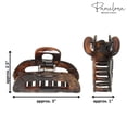 thumbnail image 6 of Parcelona French Elite Medium Covered Spring Tortoise Shell Jaw Hair Claw Clamp, 6 of 8
