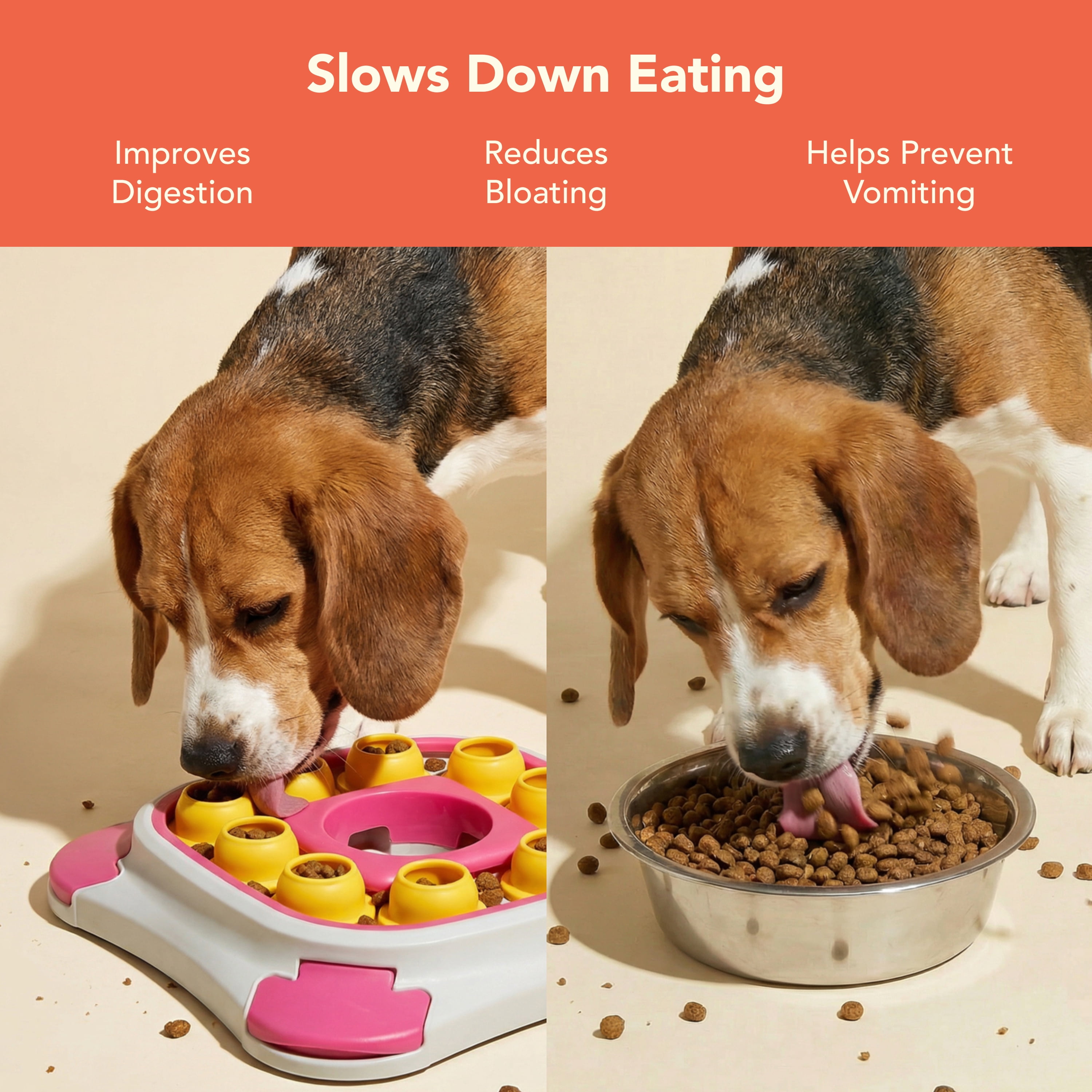 Oodles Durable Plastic Puzzle Enrichment Dog Treater, Pink, One Size