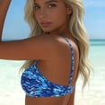 thumbnail image 6 of Levmjia Women's Floral Printed Bikini Set No Steel Support Padded Bra Triangle Bottoms Pants Split Swimwear Swimming Beach Vacation, 6 of 8