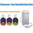 thumbnail image 3 of LAICAIW Adhesive Hat Hooks for Wall Baseball Caps Rack Hangers 304 Stainless Steel Waterproof Stick on Hooks Strong & Durable (Max Load up to 4Lbs)-20 Packs, 3 of 7