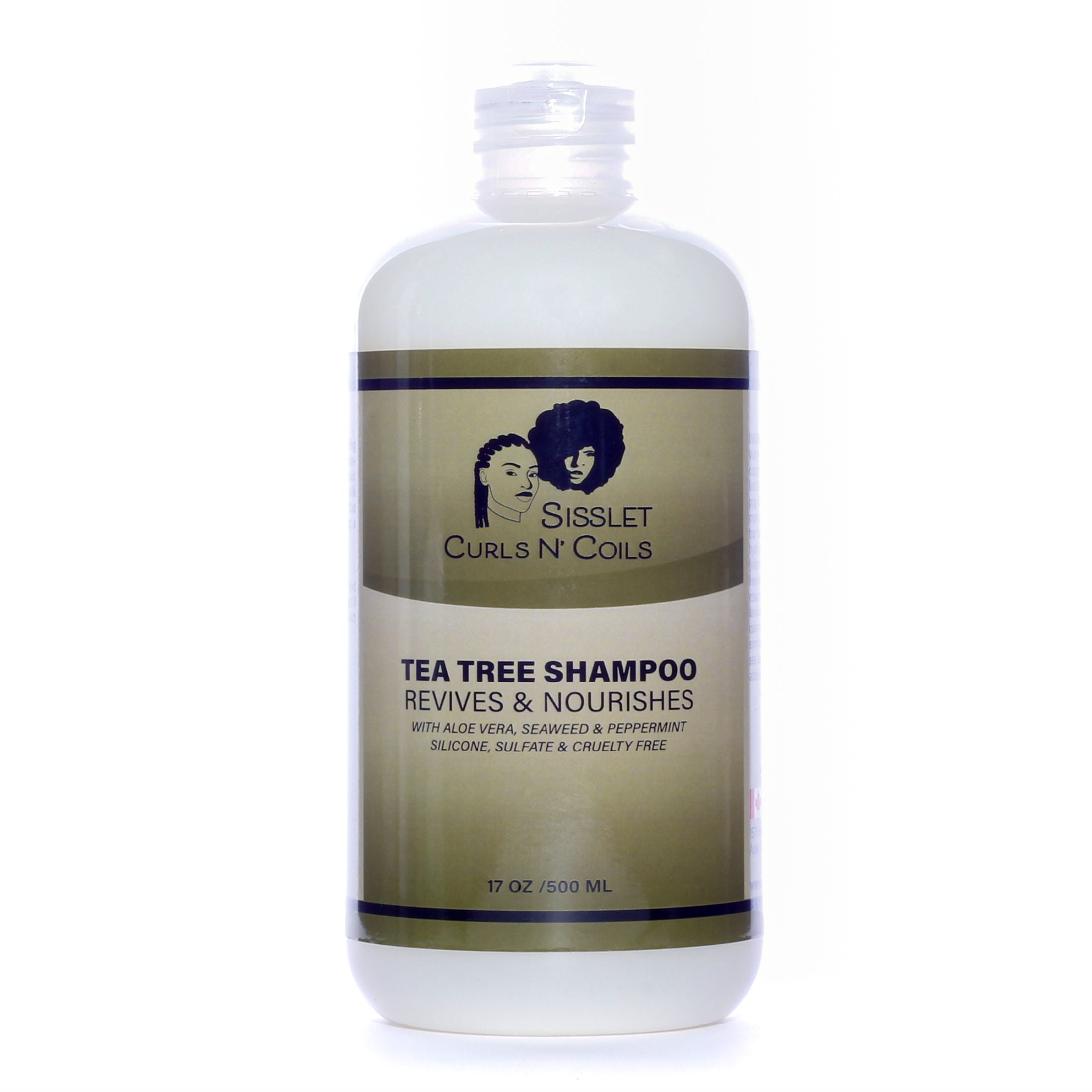 Tea Tree Shampoo and Conditioner Set for Curly Hair Soothing and Hydrating Formula (Shampoo