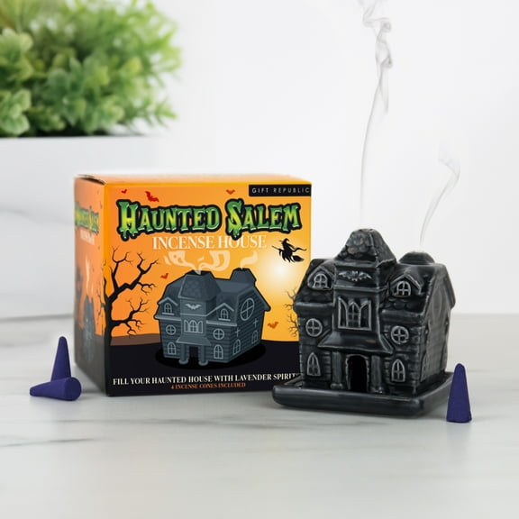 Gift Republic Haunted House Incense Burner - Cute Halloween Home Décor - Lavender Scented