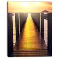 thumbnail image 2 of Pont de Mer avec Réflexion du Coucher de Soleil - Impression sur Toile, 2 of 3