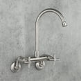 thumbnail image 4 of UMANYI Wall Mount Kitchen Faucet for Restaurant 2 Handle Adjustable Center 8 Inch Utility Sink Faucet, 4 of 6