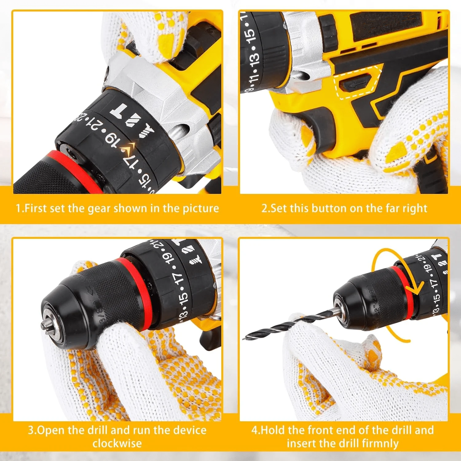 Ailongcity 21V Cordless Drill Power Tool Set, 120 Pieces photo 6