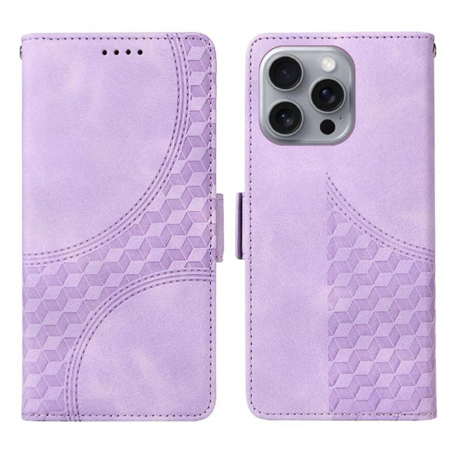Funda GANGXUN para iPhone 16 Pro con diseño acolchado elegante, cuero PU, protección total y ajuste preciso