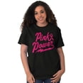 thumbnail image 3 of Pink Ribbon Power Breast Cancer Aware Women's Graphic T Shirt Tees Brisco Brands X, 3 of 5