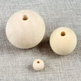 thumbnail image 5 of EOEMY 10 Natural Untreated Plain Large Round Wood Beads 28mm~Wooden Beads, 5 of 9