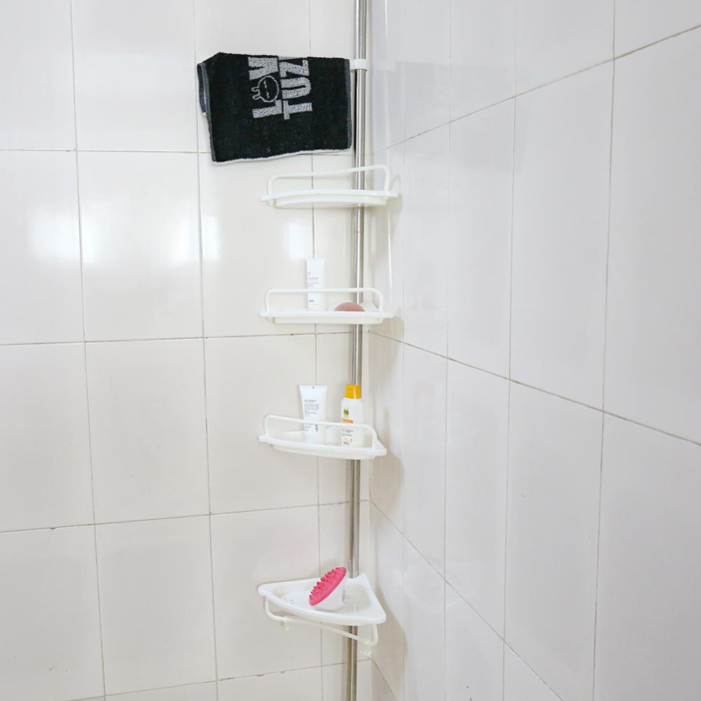 Topincn 4 Tier Bathroom Corner Shelf Adjustable Telescopic Shower
