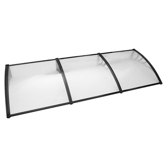 Window Awning Outdoor Polycarbonate Front Door Overhead Patio Window Awning Outdoor Polycarbonate Front Door Overhead Patio Rain Sun Protection Shelter Cover 270 100cm Black Com