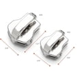 thumbnail image 2 of 10pcs YKK Zipper Head Metal Slider Body Zipper Fastener (for Metal Teeth) (No. 3, Silver), 2 of 6