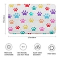 thumbnail image 3 of Colorful Dog Paw Footprint Bathroom Rugs Mat,Non Slip Microfiber Bathroom Rug,Rubber Backing,Soft Bathroom Mats for Bathroom Floor,Tub and Shower,17x27in(43x68cm), 3 of 5