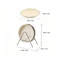 thumbnail image 3 of Hxlamzoo 4-Piece Snack Dip Dishes with Storage Rack - Durable Plastic Serving Trays for Home, Party, Camping Accessories (Beige, Easy-Clean Design), 3 of 9