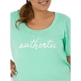 thumbnail image 5 of Terra Sky Women's Plus Size Scoop Neck Graphic Tee, 5 of 7