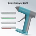 thumbnail image 5 of Tilswall Cordless Hot Glue Gun, High Temperature, 30s Fast Preheating Anti-drip Glue Gun, 2Ah USB-C Rechargeable, with 20 Pcs Mini Glue Sticks Set for DIY Craft, Home Decor, Blue, 5 of 9