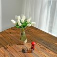 thumbnail image 5 of 20 tulipanes artificiales blancos de látex suave para decoración del hogar y la cocina., 5 of 5