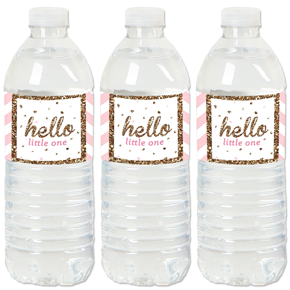 12pcs/set baby shower decor girl/boy mineral water bottle gift stickers label UV 