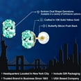 thumbnail image 2 of Gem Stone King 10K Yellow Gold Blue Apatite Stud Earrings for Women Men (1.05 Cttw, Gemstone Birthstone, Oval 6X4MM), 2 of 6