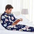 thumbnail image 5 of KLL Mom And Baby Owls Sleepwear Mens Flannel Pajamas,Long Cotton Pj Set, 5 of 7