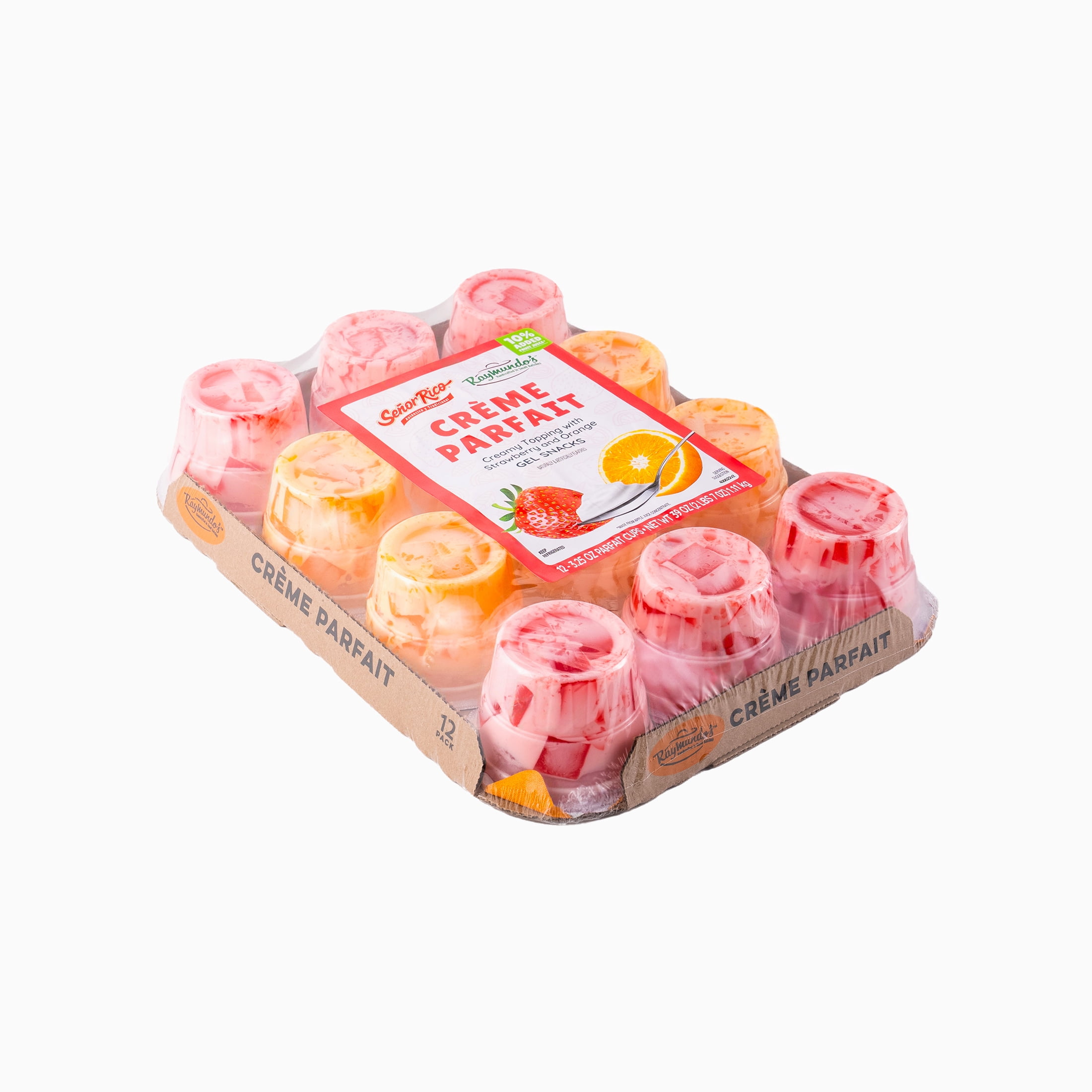 Raymundo's Creme Parfait Assorted Gelatin Cups, 3.25 oz, 12 Pack, Peanut-Free