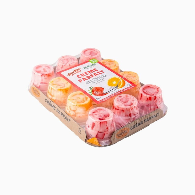 Raymundo's Creme Parfait Assorted Gelatin Cups, 3.25 oz, 12 Pack