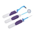thumbnail image 1 of Juego de 3 herramientas dentales LED: espejo bucal, gancho para dientes y limpiador de manchas, incluye baterías para una higiene dental profesional y eficiente., 1 of 6