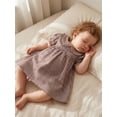 thumbnail image 6 of Loicainy Baby Toddler Girl Dress 6 12 18 24 Months 2T 3T 4T Short Sleeve Doll Collar Plaid Summer A-line Dresses Clothes, 6 of 9