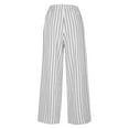 thumbnail image 7 of Wensltd Women Summer Pants Casual Stripe Wide Leg Lounge Pants, 7 of 7