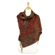 Paskmlna® Reversible Paisley Pashmina Shawl Wrap Elegant Colors #15