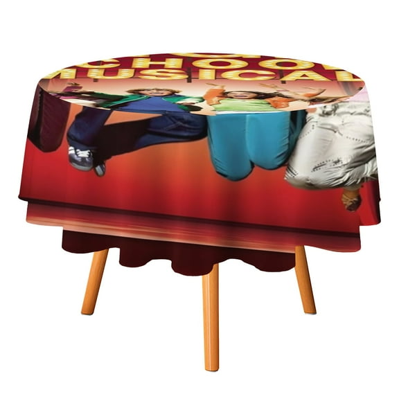 High School Musical square tablecloth has an iconic print, fits most tables, and is easy to care for.diameter152cm/60in.